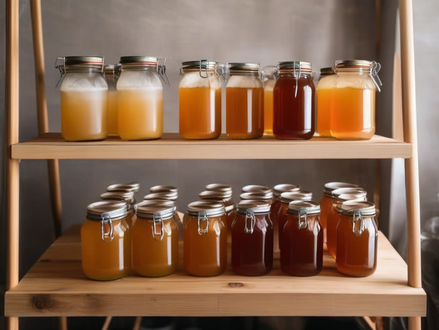 Kombucha kavanozları